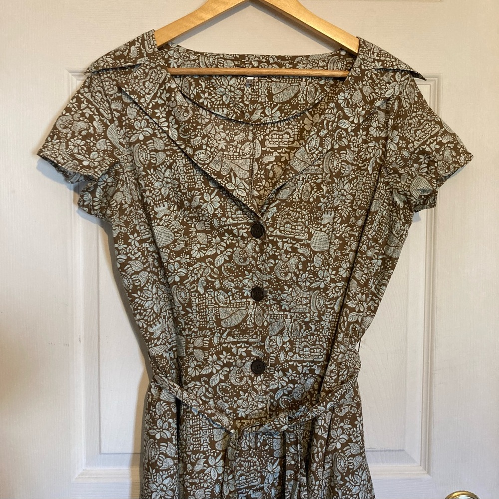 Peruvian Connection Printed Cotton Shirtdress - image 3